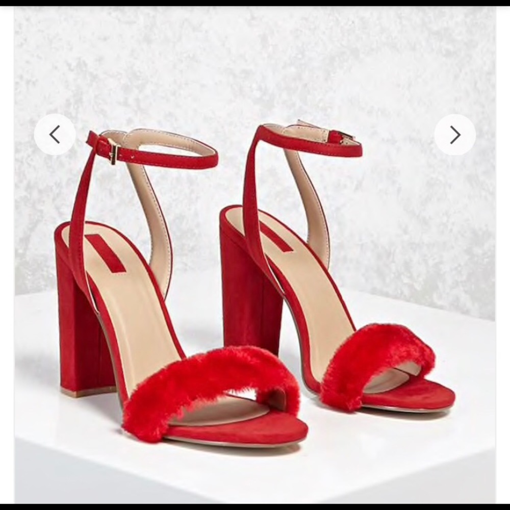 Forever 21 fur heels